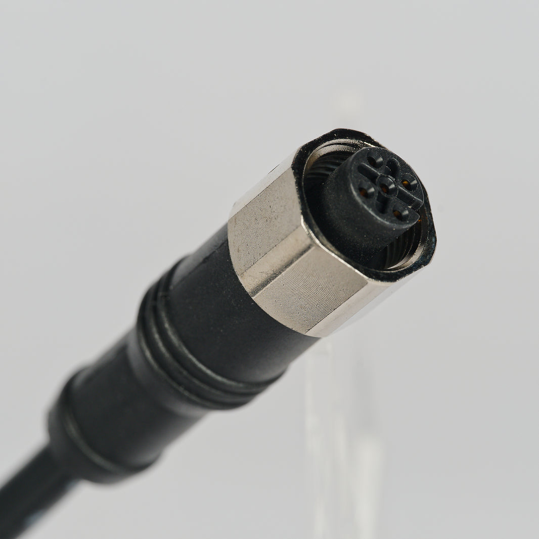 2.5m - M12 A-Code | 5P Female to DC-Jack Power Cable