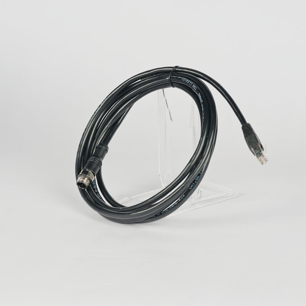 2.5m M12 D-Code | 4P Male Ethernet Cable