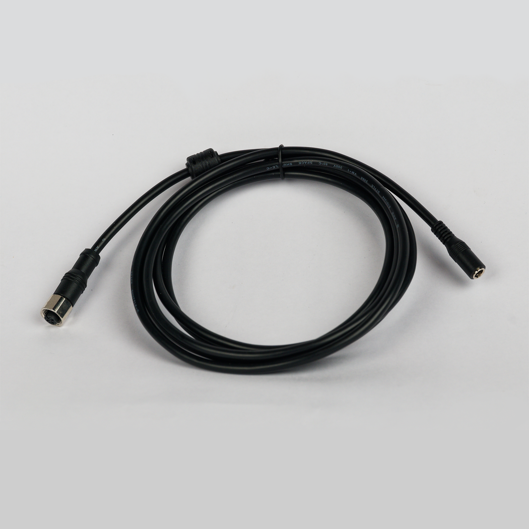 2.5m - M12 A-Code | 5P Female to DC-Jack Power Cable