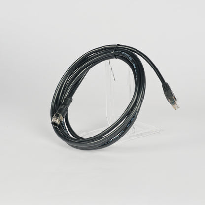 2.5m M12 D-Code | 4P Male Ethernet Cable
